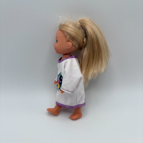 Simba Princess Blonde Long Hair Tiara Doll 4.5" Blue Eyes Vintage (SKU: 334TO) - Picture 3 of 8